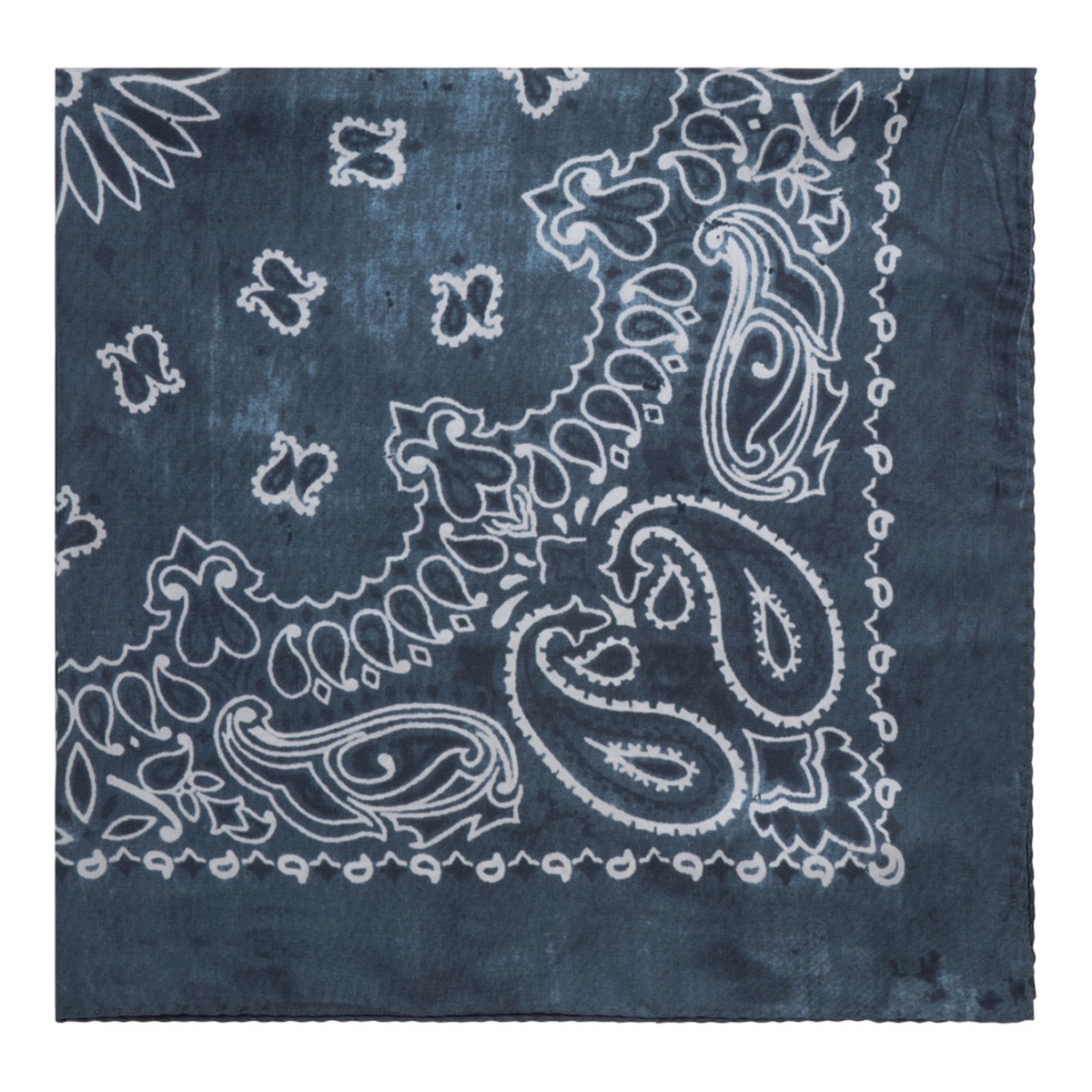 Navy Blue Paisley Bandana Scarf