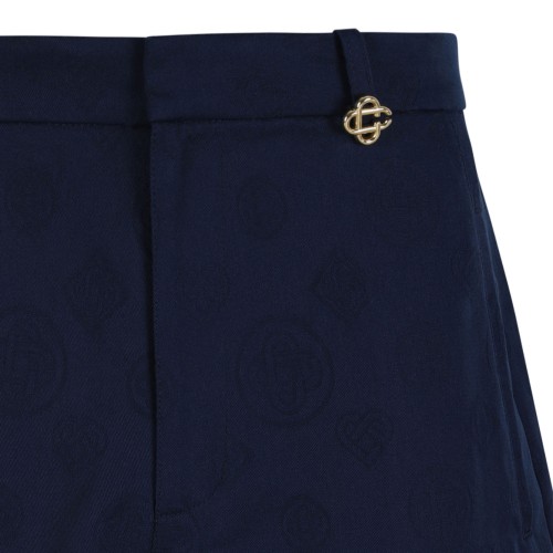 Navy Cotton Shorts