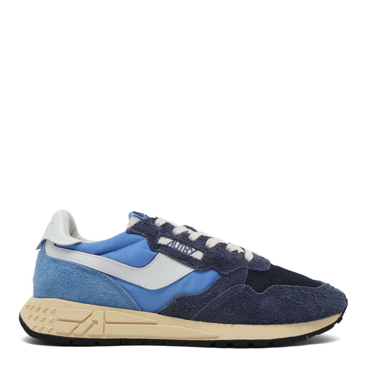 Blue Suede and Nylon Sneakers