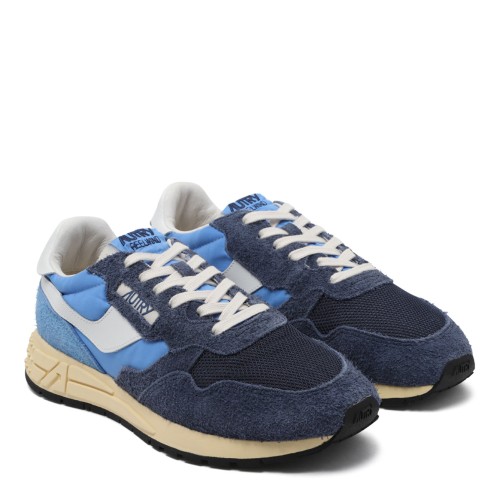 Blue Suede and Nylon Sneakers 2