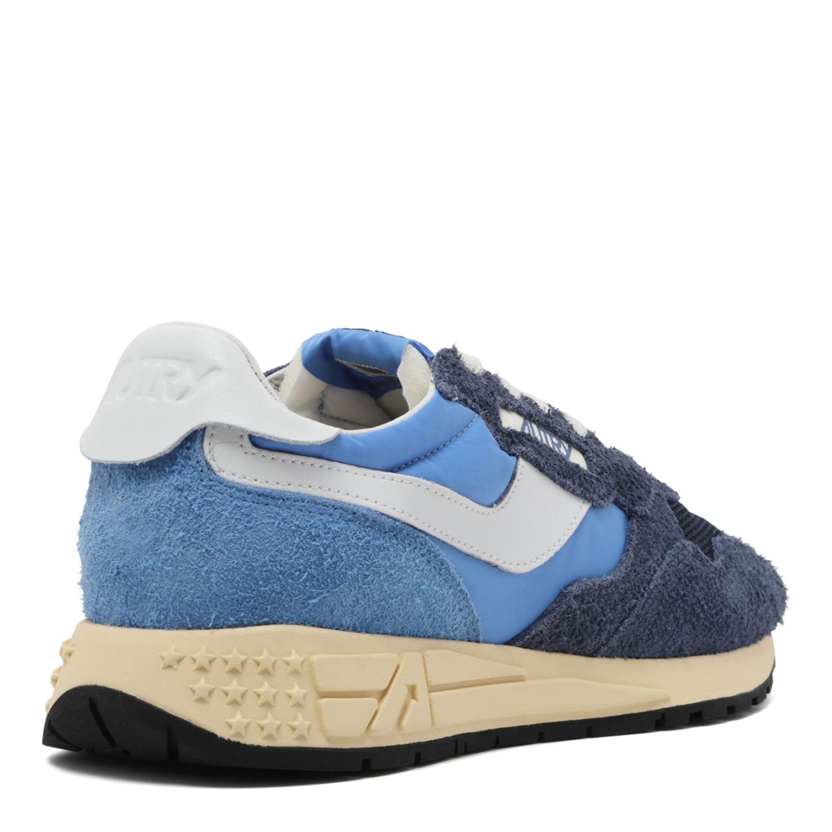 Blue Suede and Nylon Sneakers