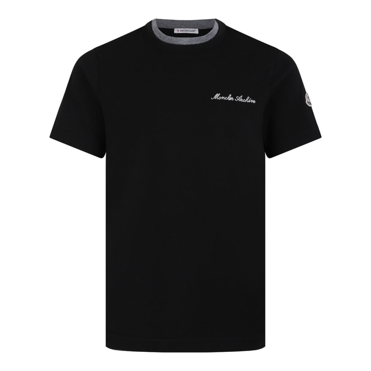 Black Logo Embroidered T-Shirt
