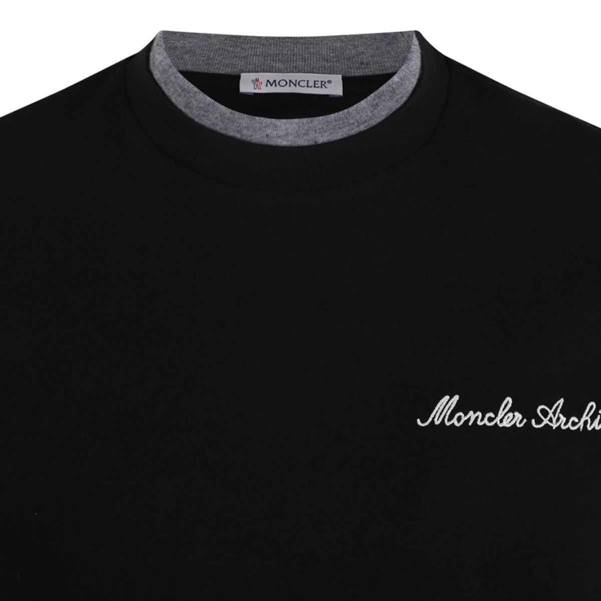 Black Logo Embroidered T-Shirt