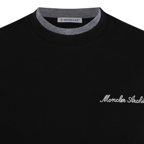 Black Logo Embroidered T-Shirt