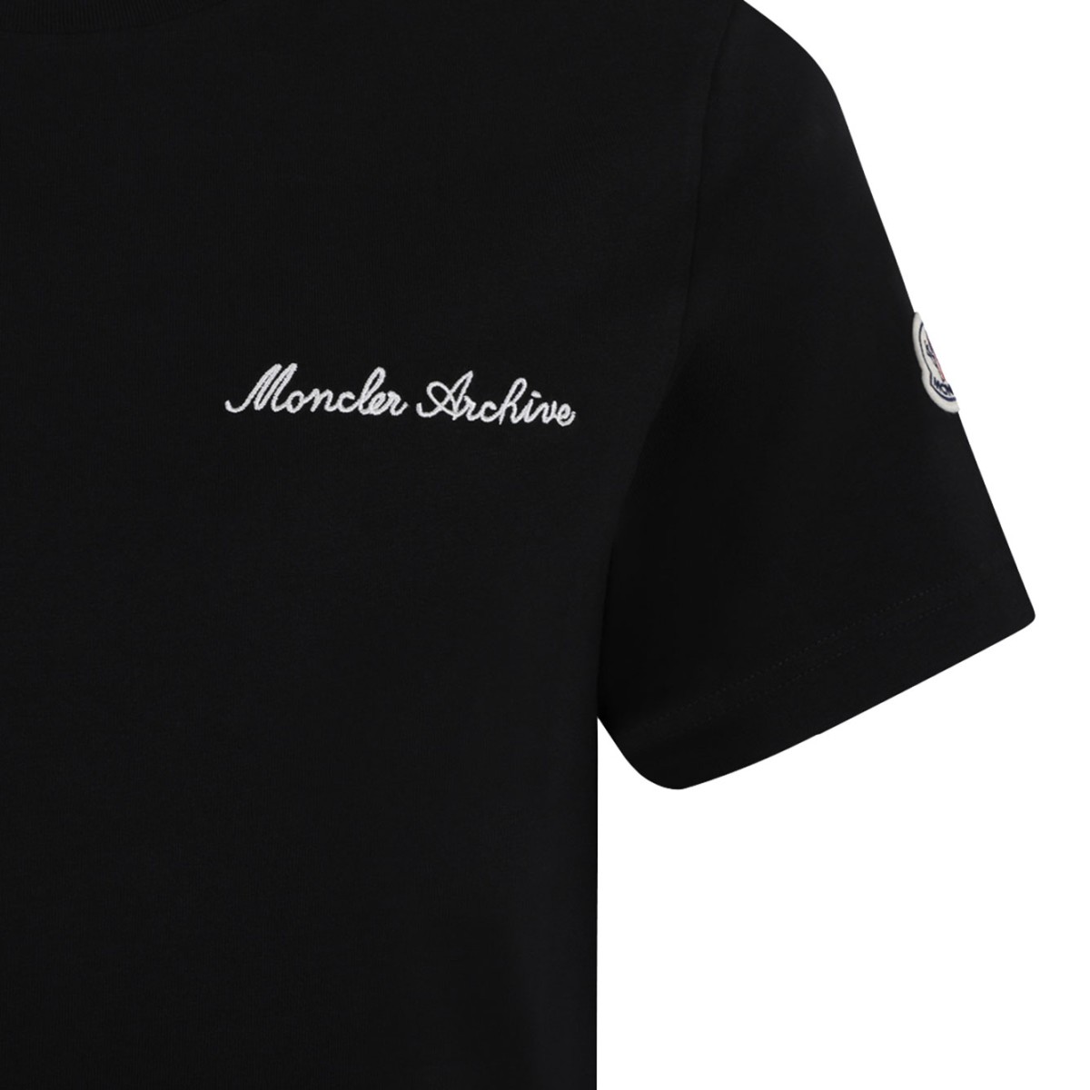 Black Logo Embroidered T-Shirt