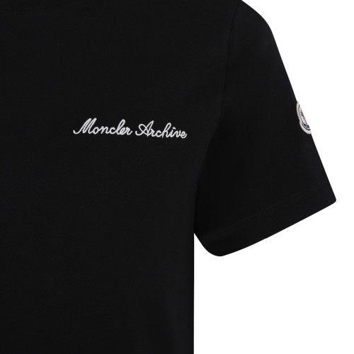 Black Logo Embroidered T-Shirt