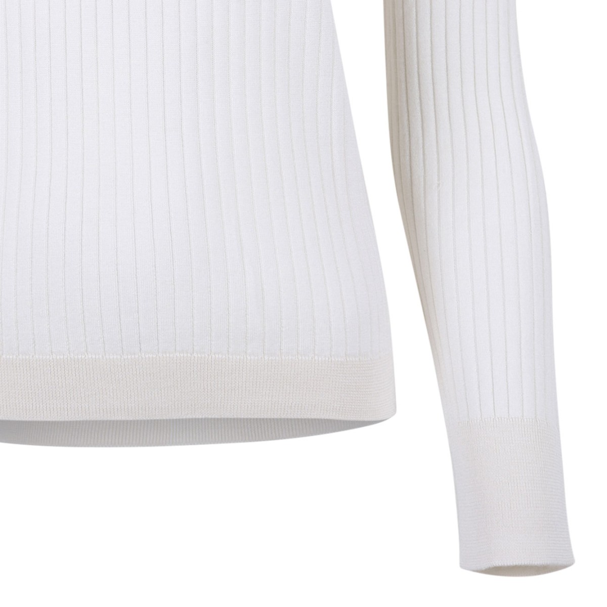 Ivory Cashmere and Silk Polo Shirt