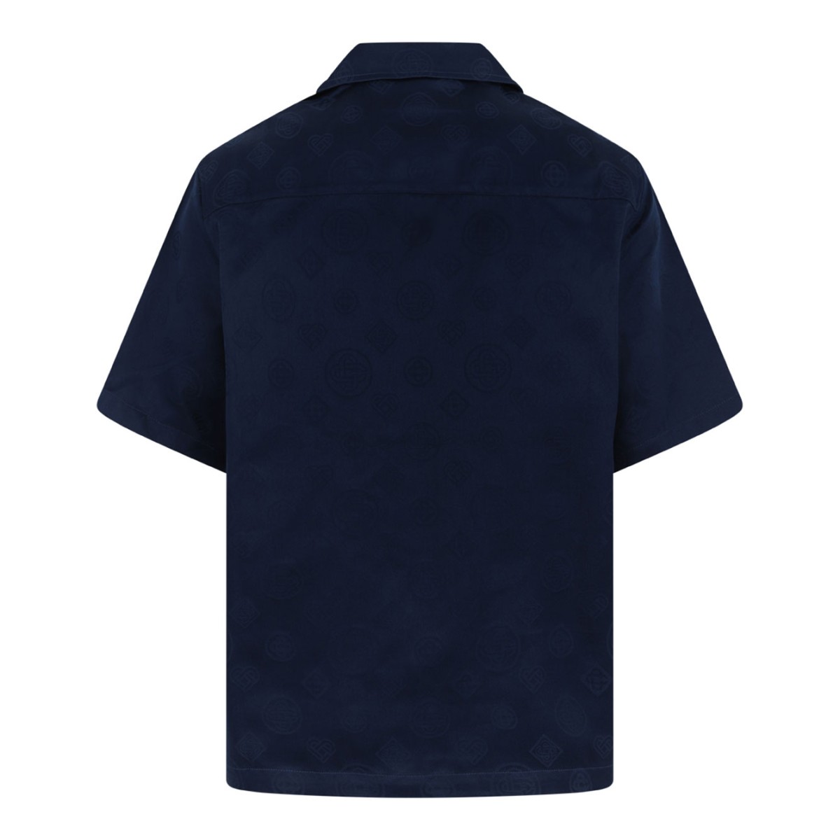 Navy Monogram Short-Sleeve Shirt