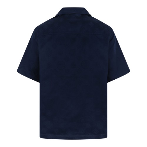 Navy Monogram Short-Sleeve Shirt