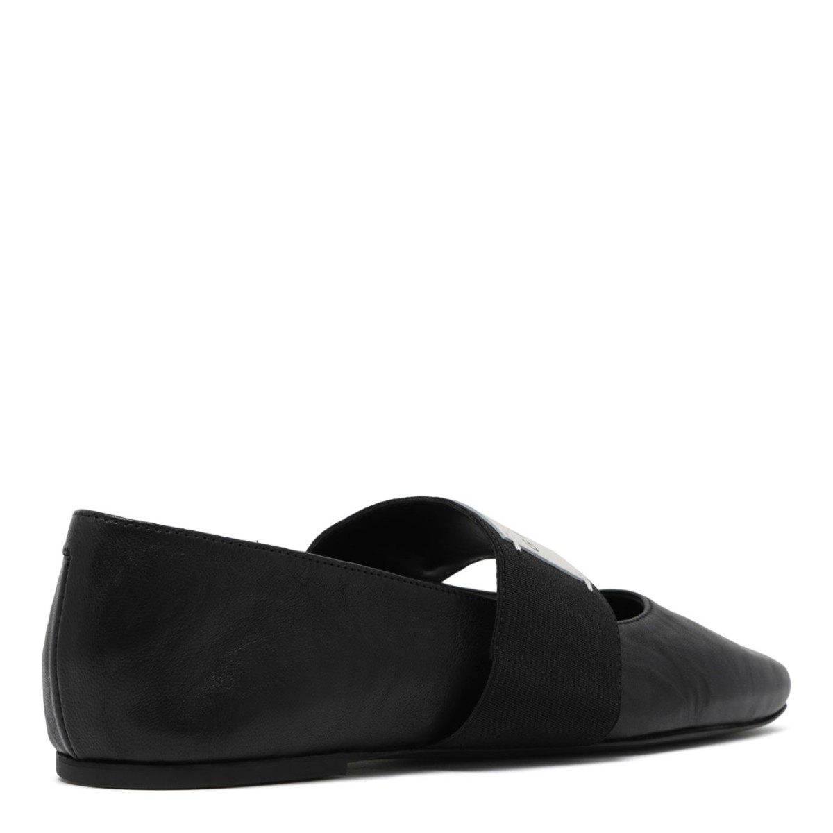 Black Leather Ballet Flats