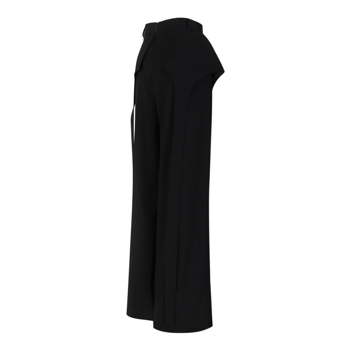 Black High-Waisted Wide-Leg Trousers