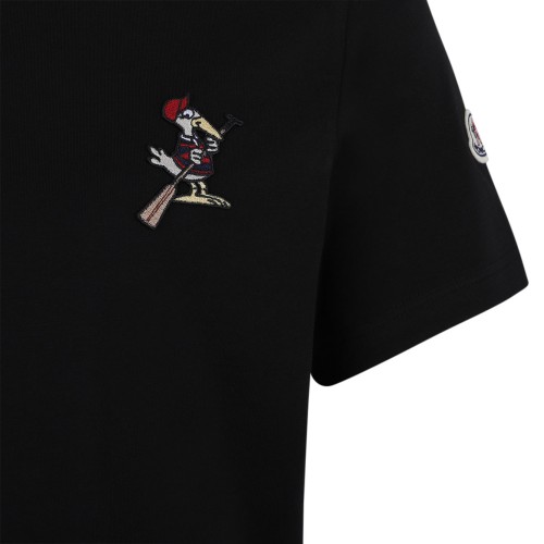 Black Graphic Cotton T-Shirt