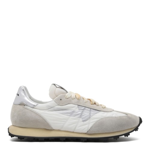 Run Of Angelos m4159 Sneakers White and Grey Suede and Nylon