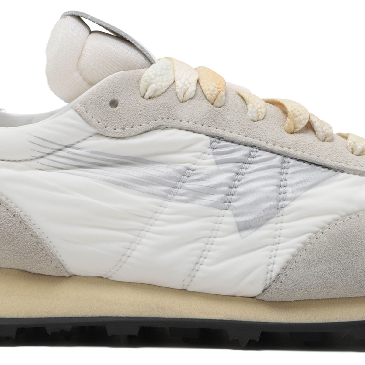 Run Of Angelos m4159 Sneakers White and Grey Suede and Nylon