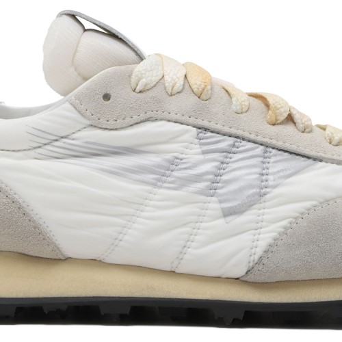 Run Of Angelos m4159 Sneakers White and Grey Suede and Nylon