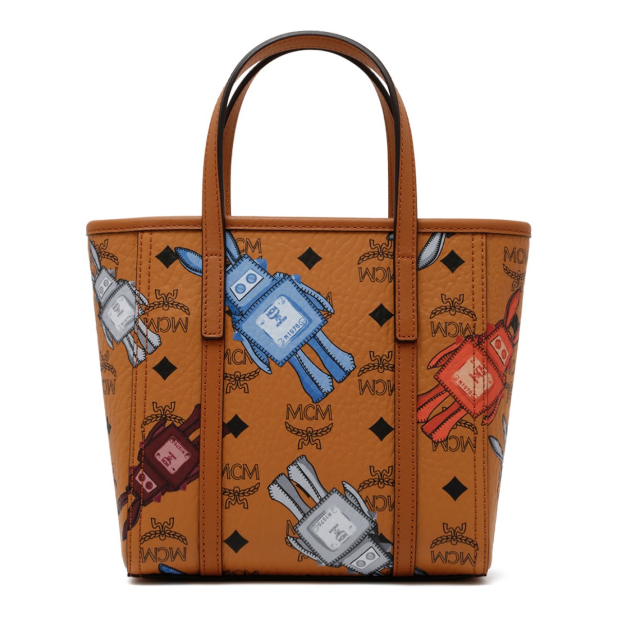 Cognac Visetos Mini Tote Bag