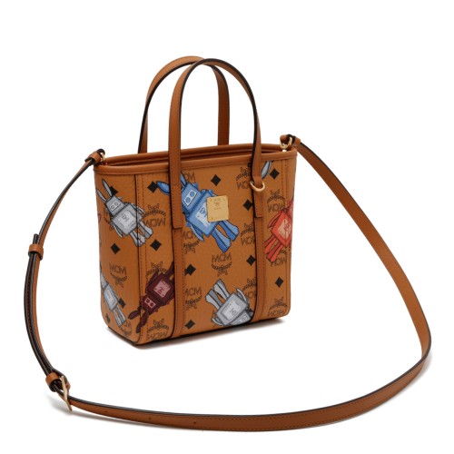 Cognac Visetos Mini Tote Bag