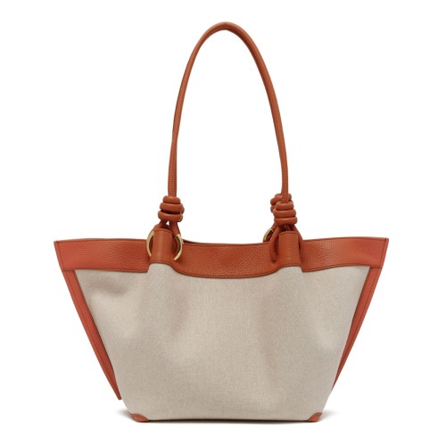 Natural and Crab Canvas Tote Bag 2
