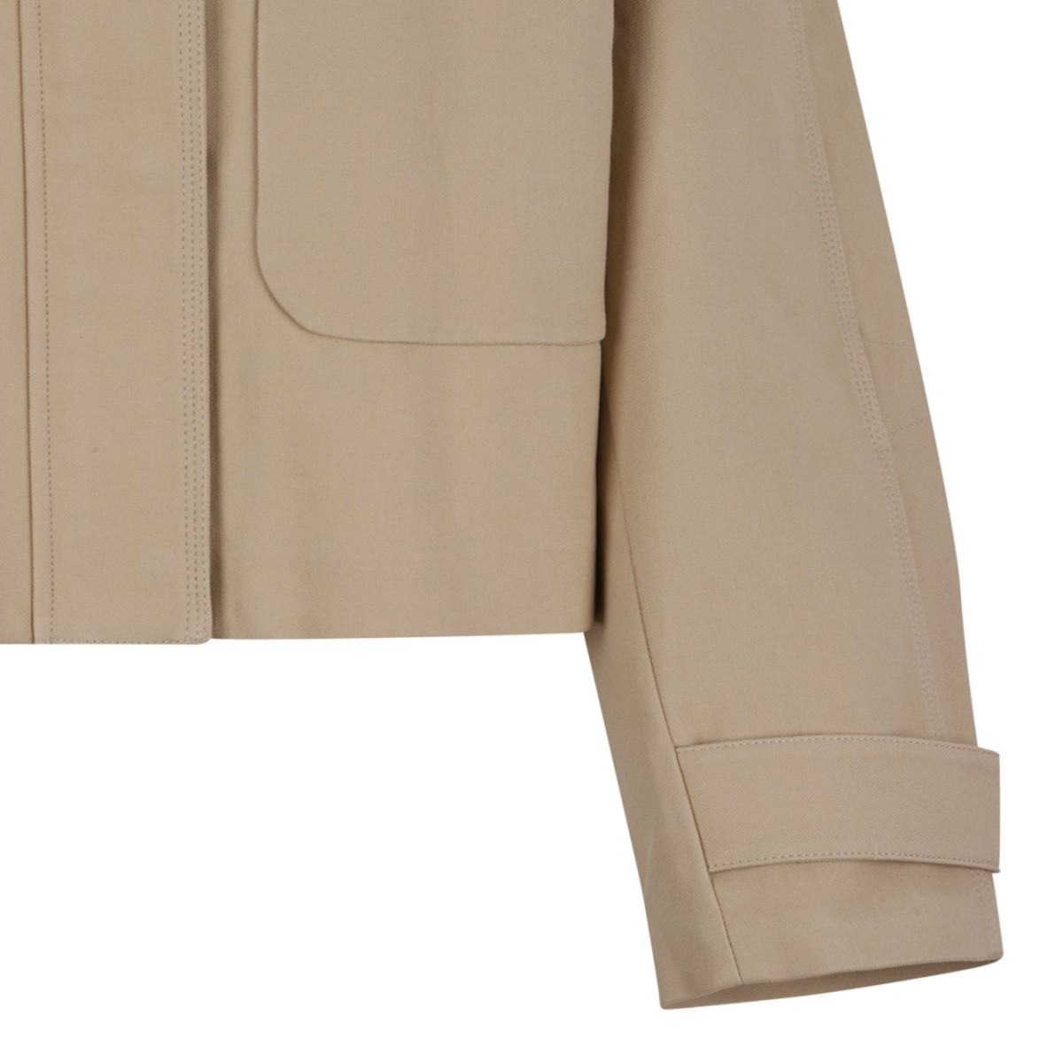 Flat White Cropped Jacket