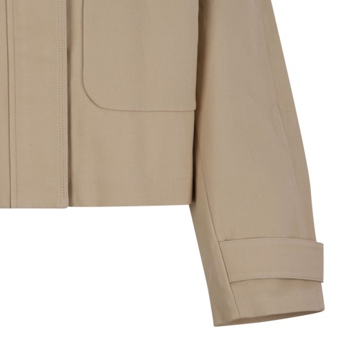 Flat White Cropped Jacket