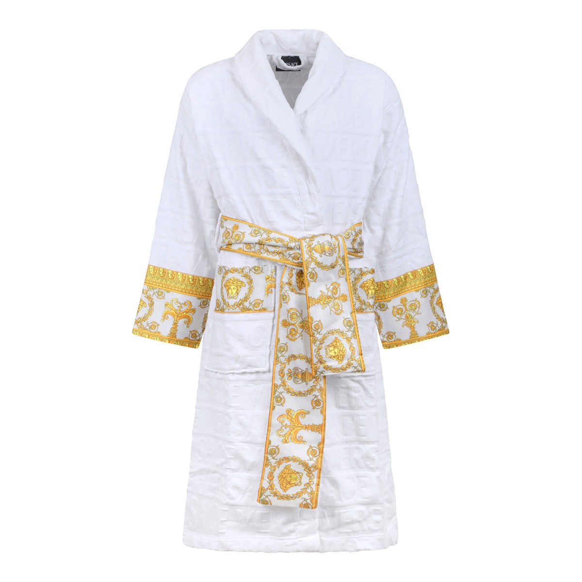 White I Love Baroque Bathrobe