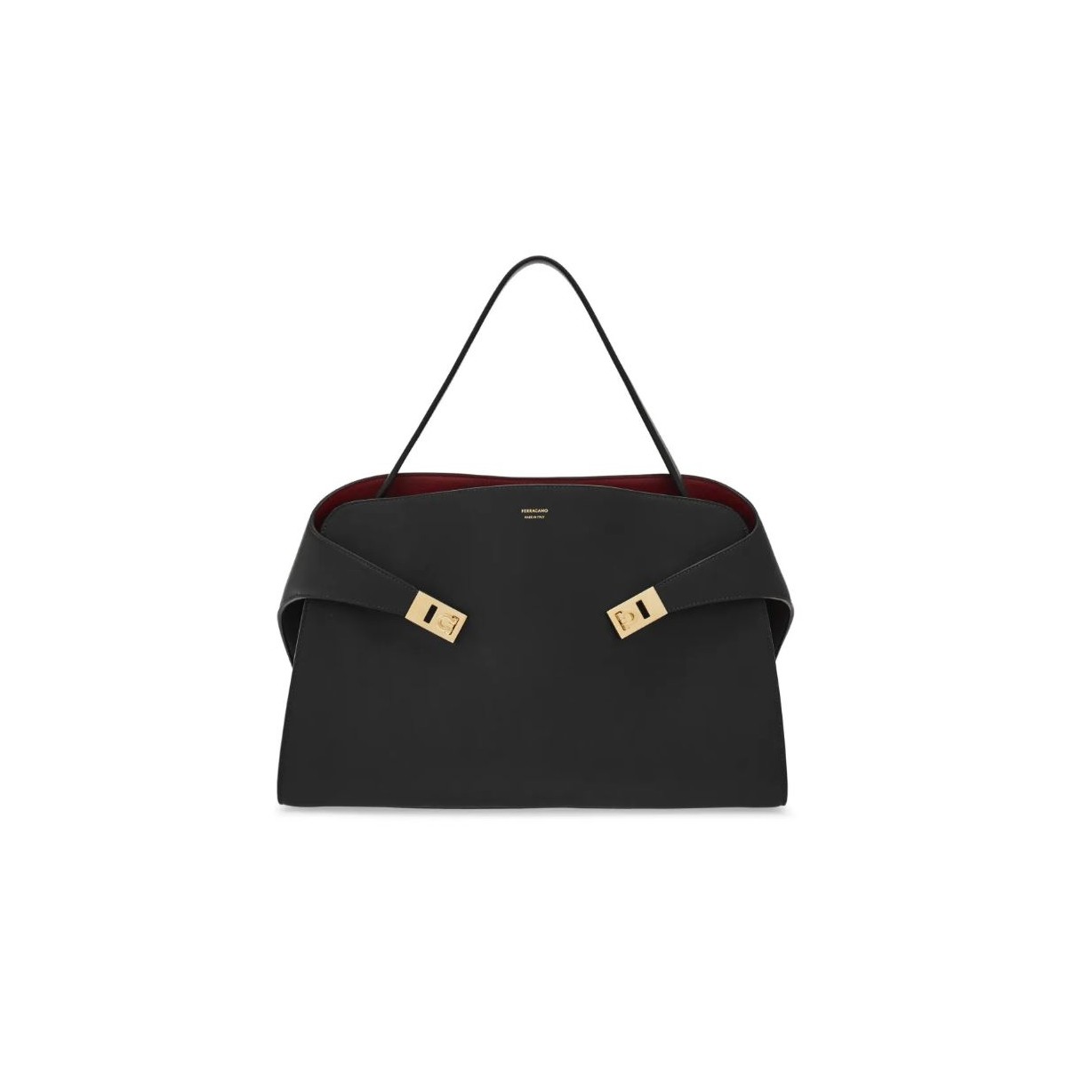 Ferragamo Black Hug Shoulder Bag.