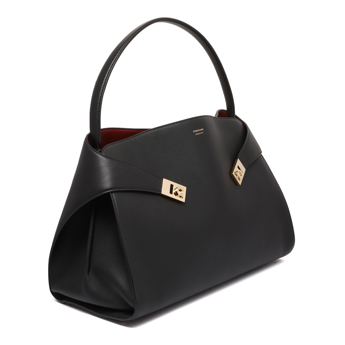 Ferragamo Black Hug Shoulder Bag.
