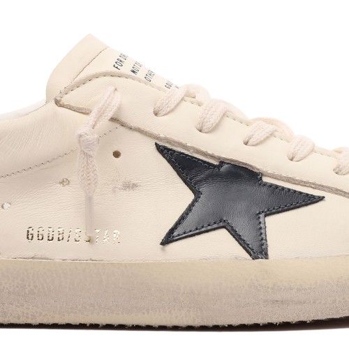 White and Black Super Star Sneakers