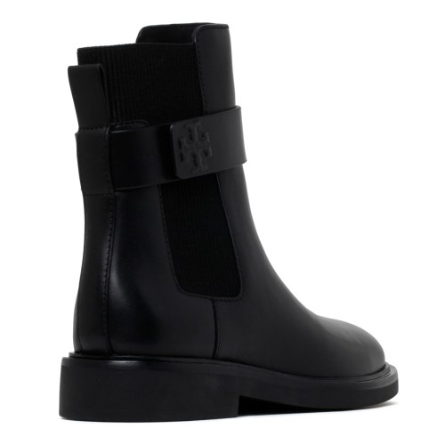 Black Double T Leather Boots