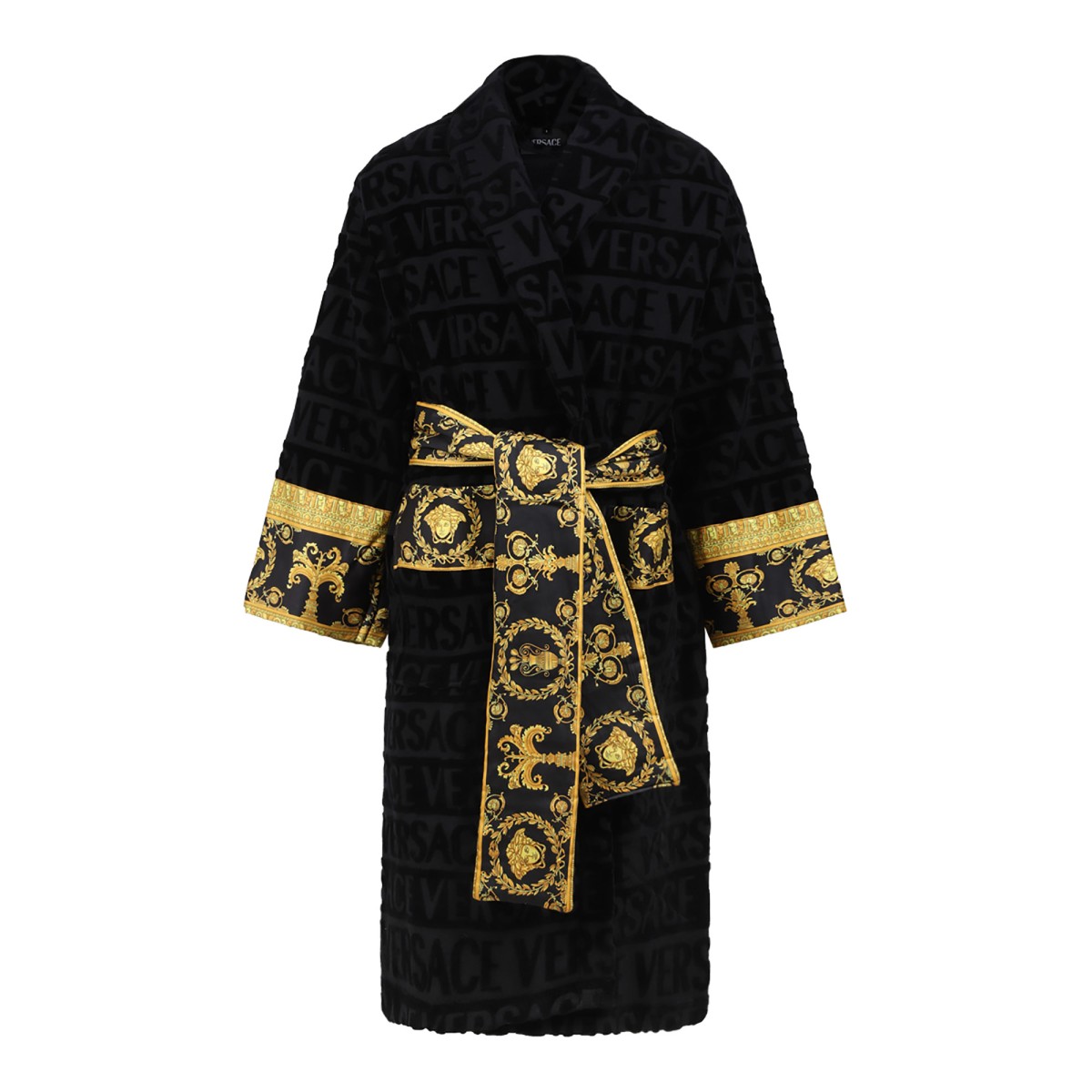 Versace Black I Love Baroque Bathrobe.