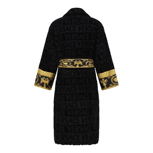 Versace Black I Love Baroque Bathrobe.