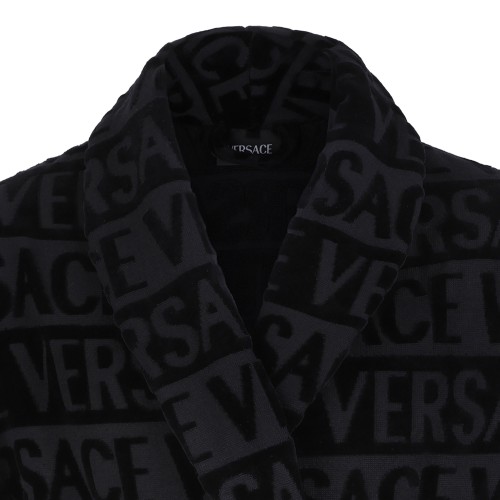 Versace Black I Love Baroque Bathrobe.