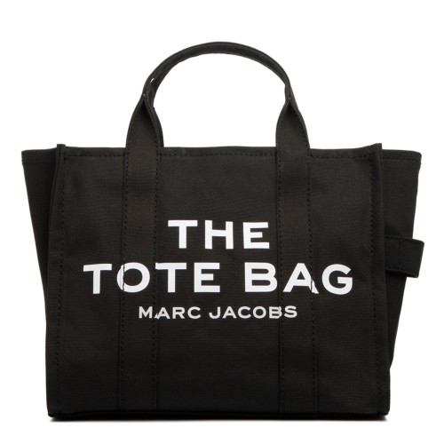 Black and White Medium Tote Bag Logo Print