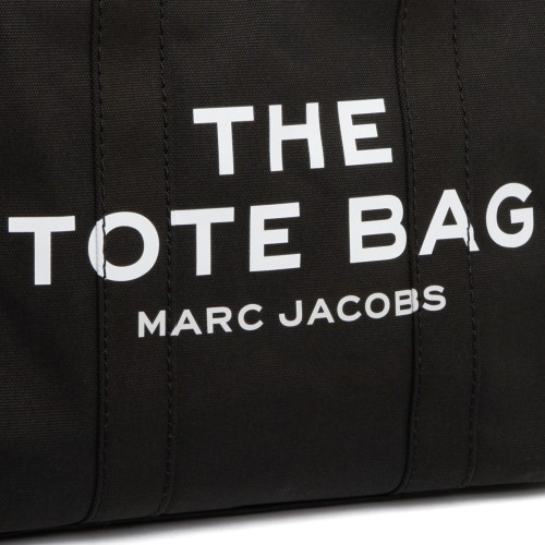 Black and White Medium Tote Bag Logo Print