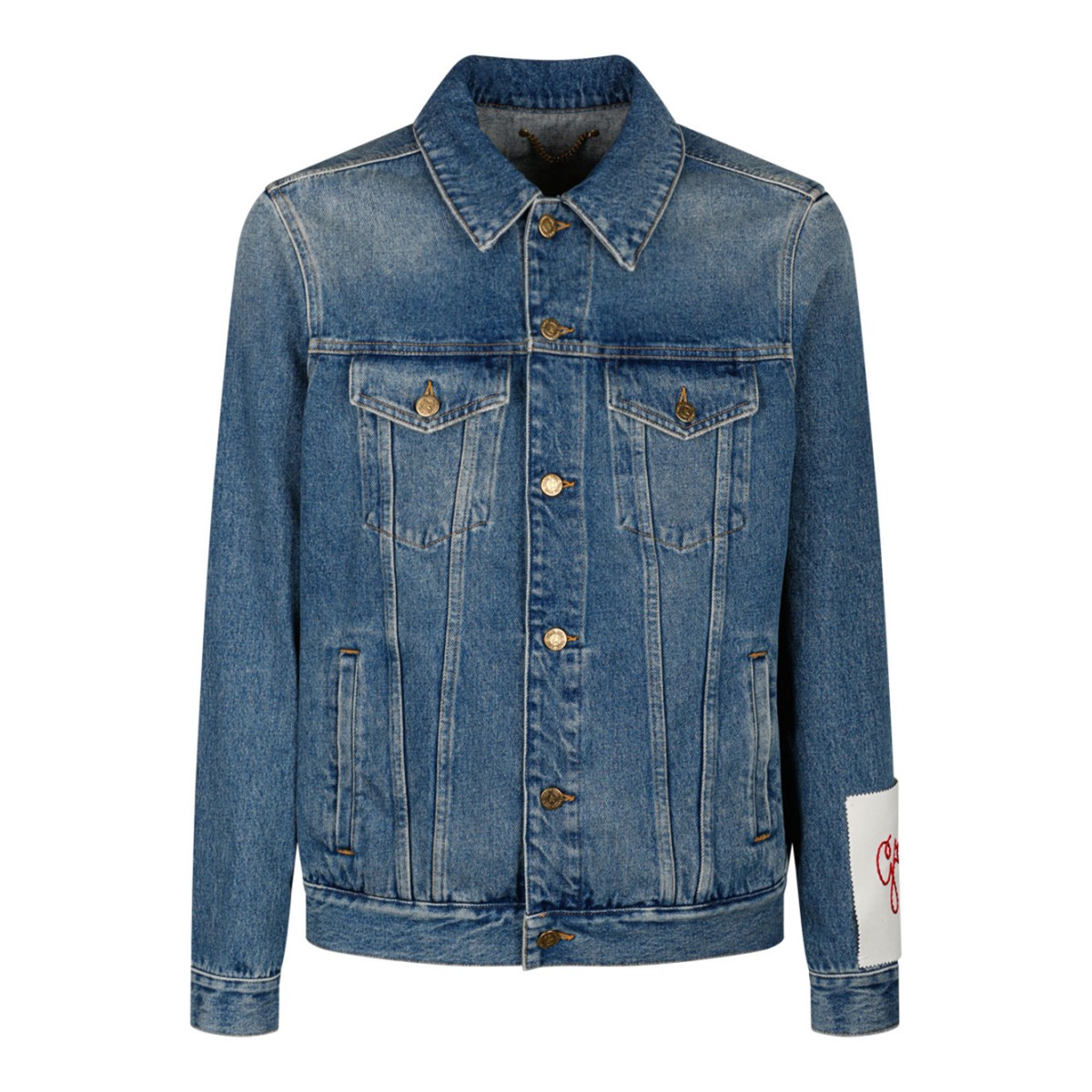 Golden Goose Blue Vintage-Wash Denim Jacket.  