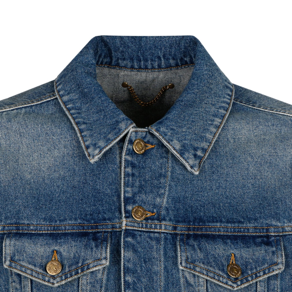Golden Goose Blue Vintage-Wash Denim Jacket.  