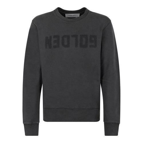 Golden Goose Grey Logo Cotton Sweatshirt. 