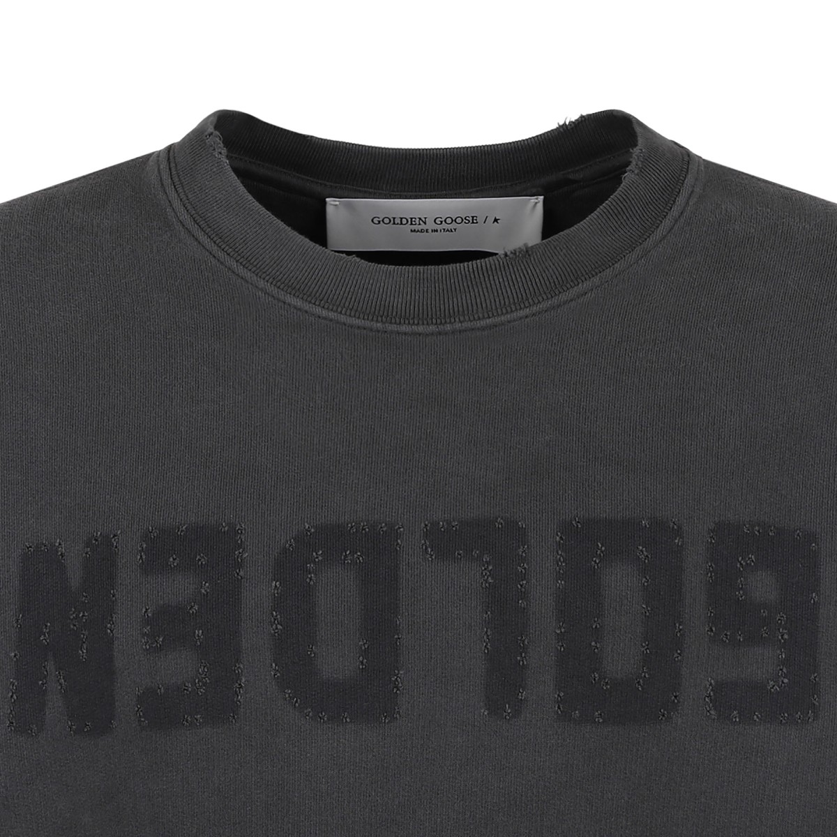 Golden Goose Grey Logo Cotton Sweatshirt. 