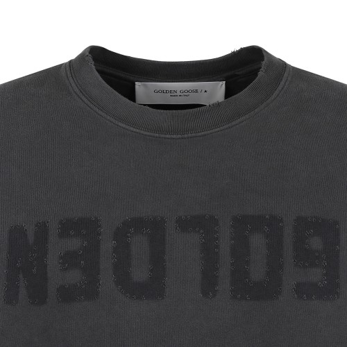 Golden Goose Grey Logo Cotton Sweatshirt. 