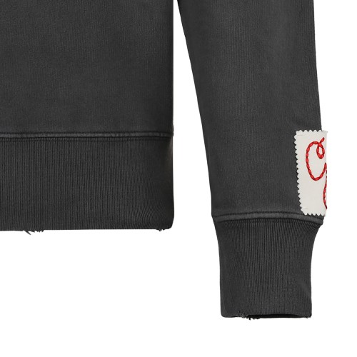 Golden Goose Grey Logo Cotton Sweatshirt. 