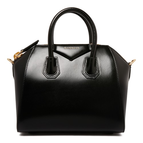 Black Antigona Mini Leather Shoulder Bag
