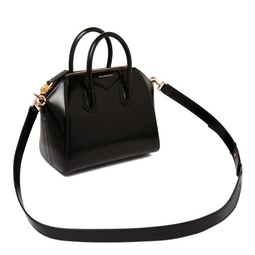 Black Antigona Mini Leather Shoulder Bag 2