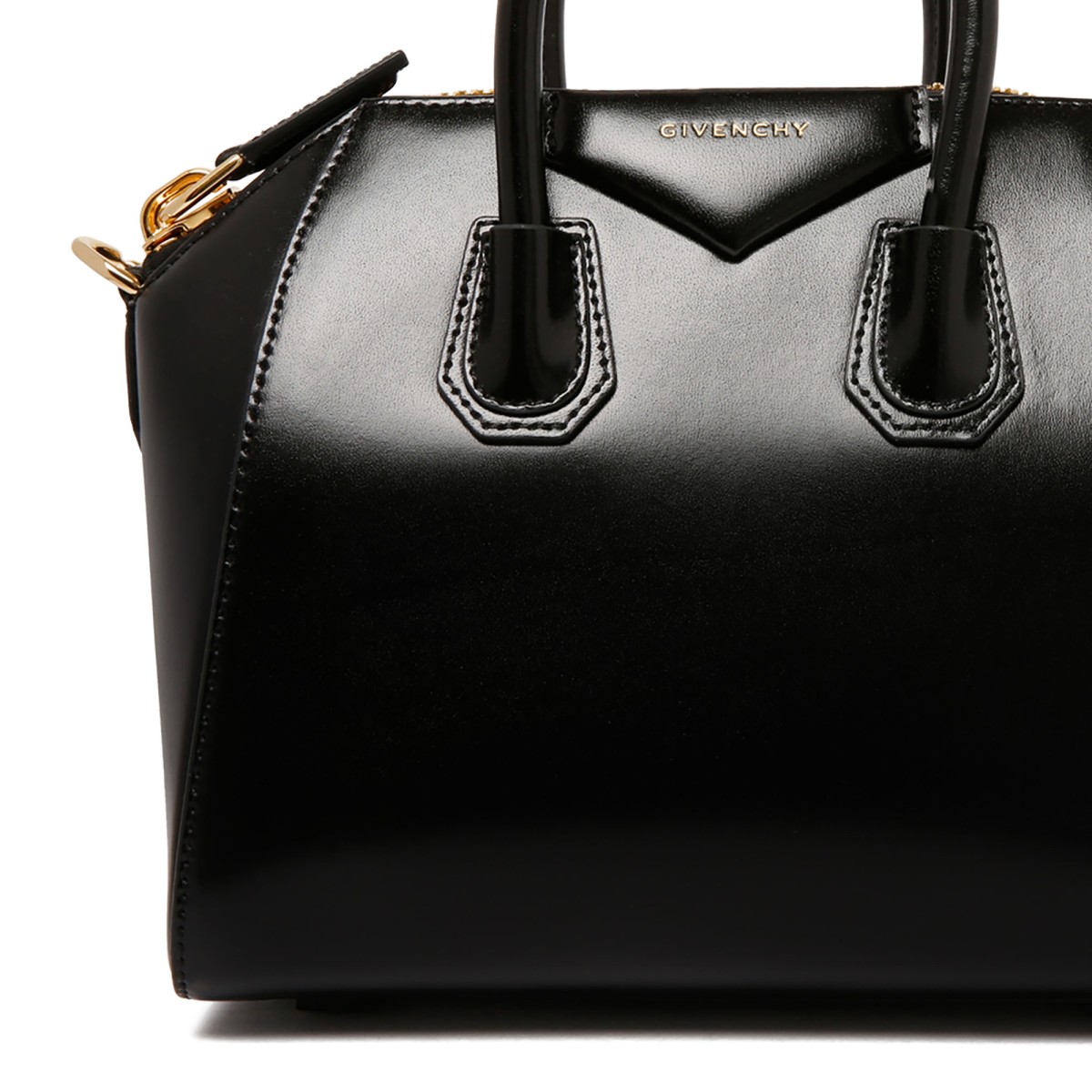 Black Antigona Mini Leather Shoulder Bag
