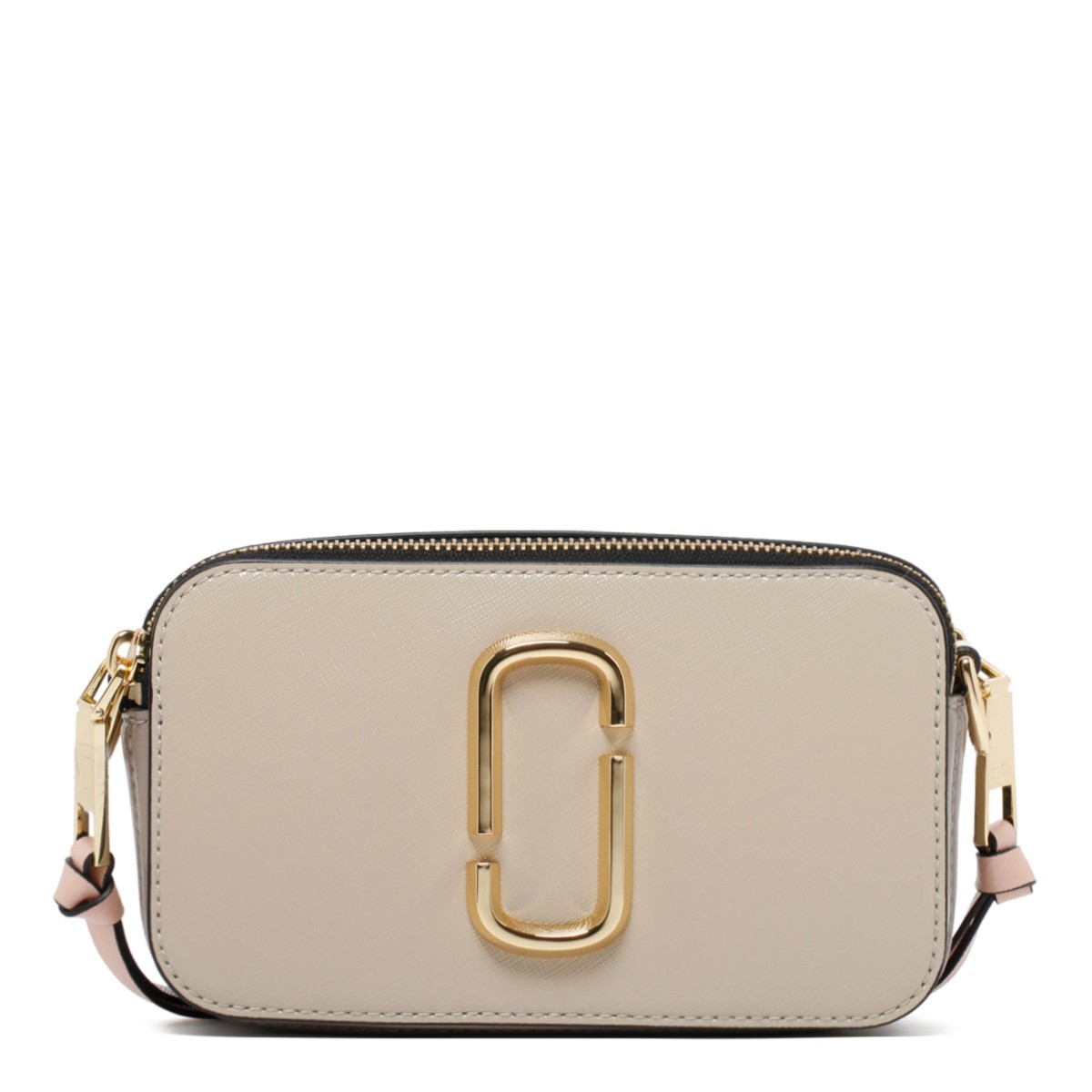 Khaki and Multicolour Leather Snapshot Crossbody Bag