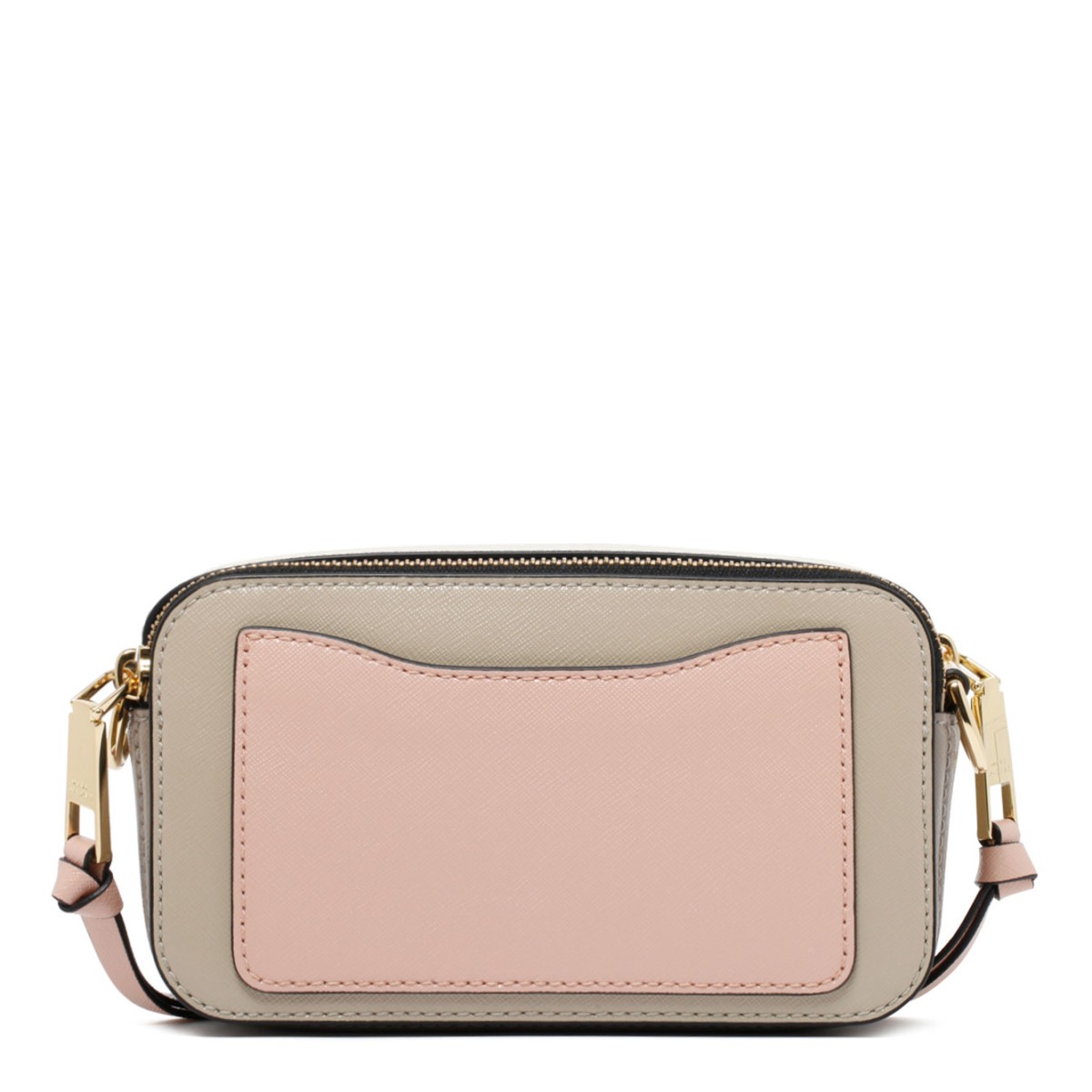 Khaki and Multicolour Leather Snapshot Crossbody Bag