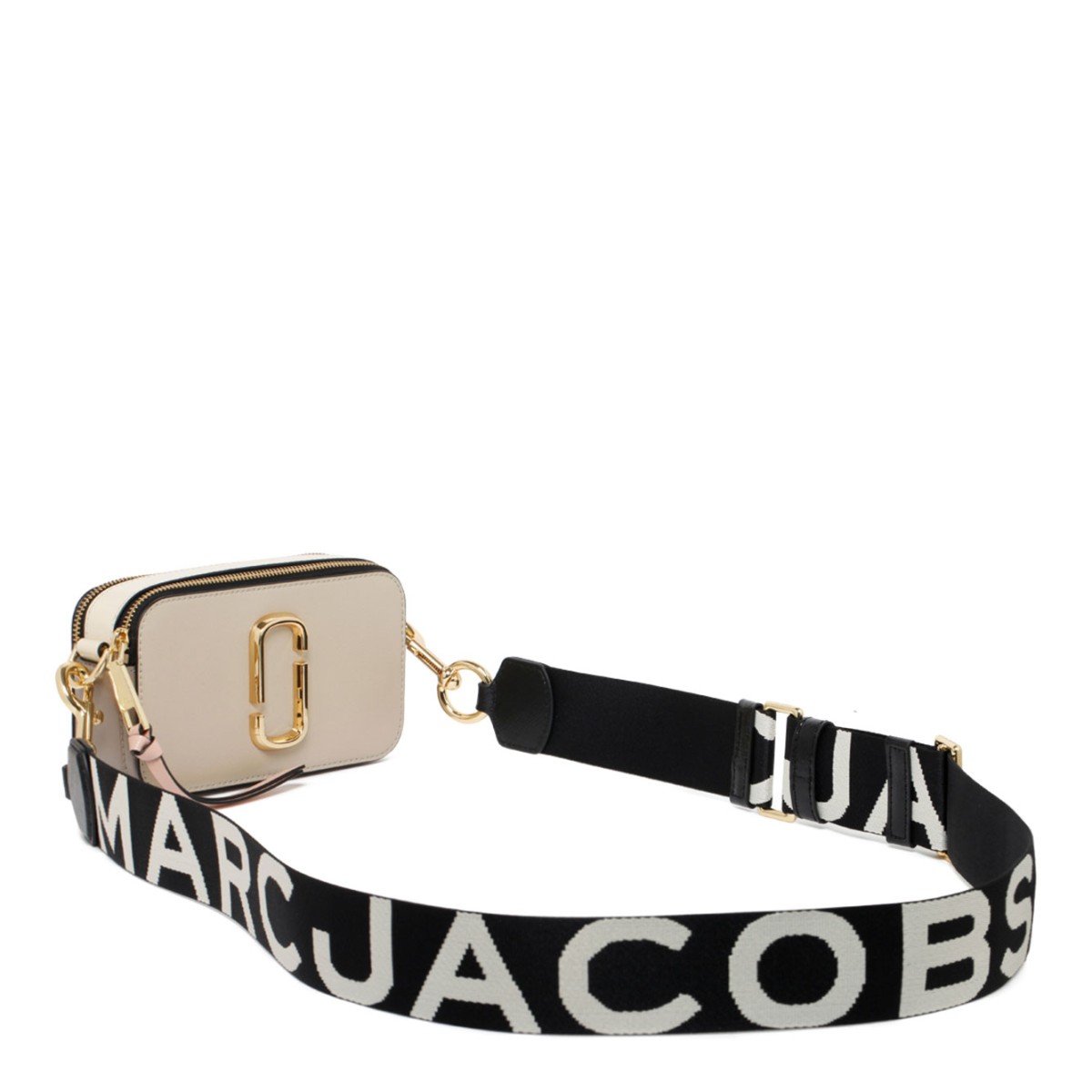 Khaki and Multicolour Leather Snapshot Crossbody Bag