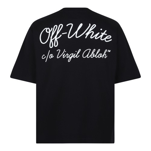 Off-White Black Script T-Shirt. 2