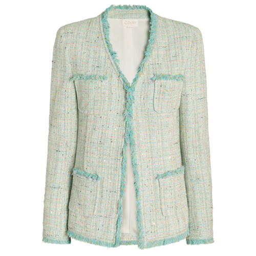 Canal Green Multi-Thread Jacquard Jacket