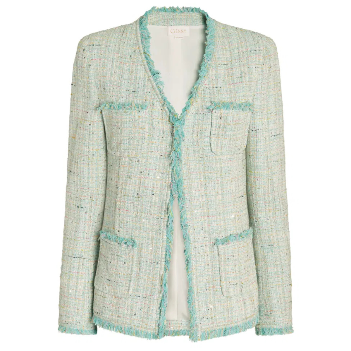 Canal Green Multi-Thread Jacquard Jacket