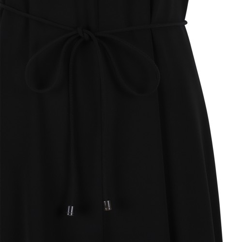 Black Draped Long Jumpsuit